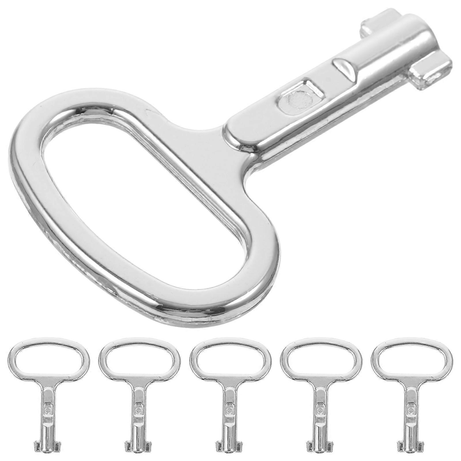 6pcs Electronic Cabinet Key, Utility Radiator Air Vent Key Plumbers Tool, Water Key Gas Key For Meter Reading Radiator Vent Key