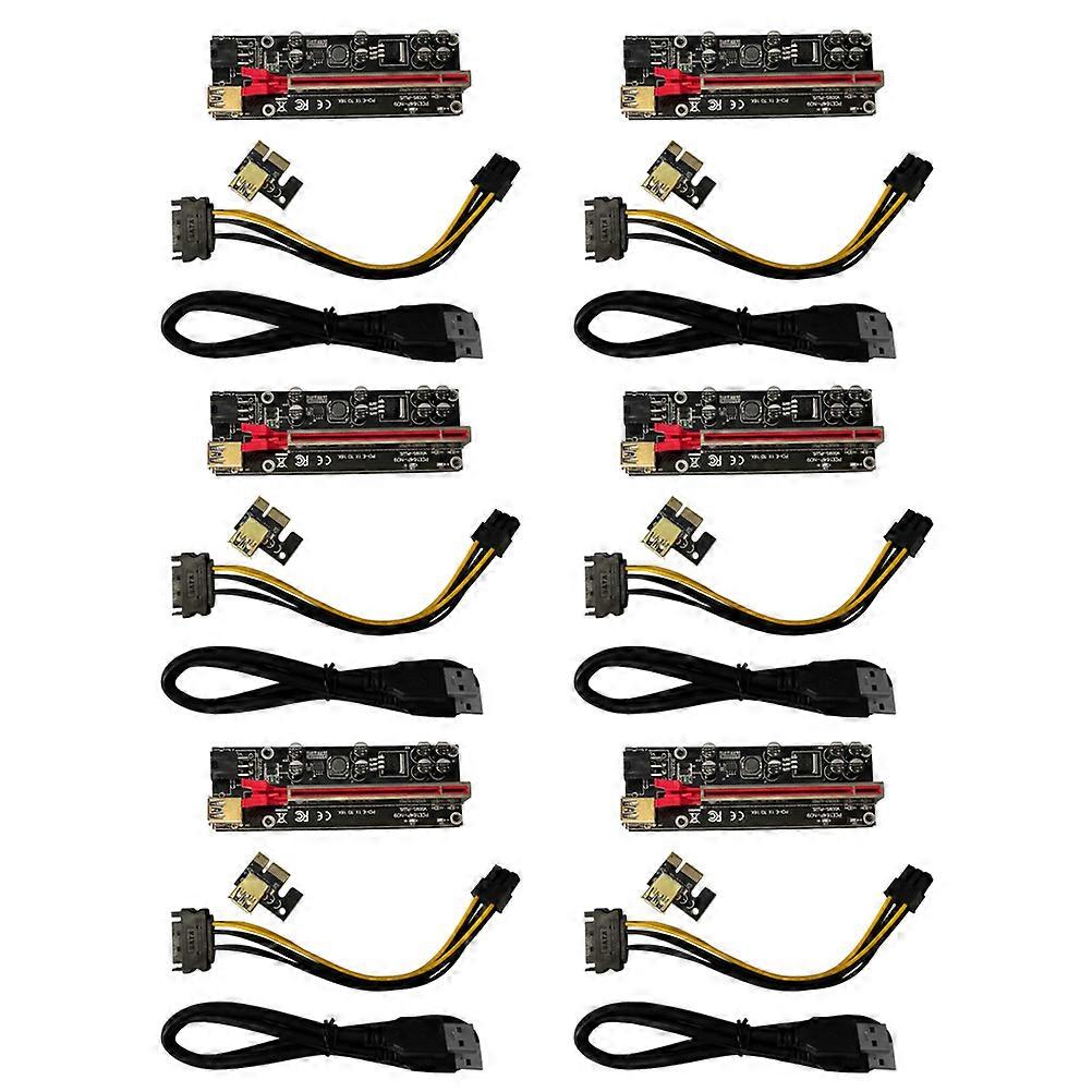 GPU Riser Adapter Card Pci- Adapter 6-Pin 18Sets for Computer