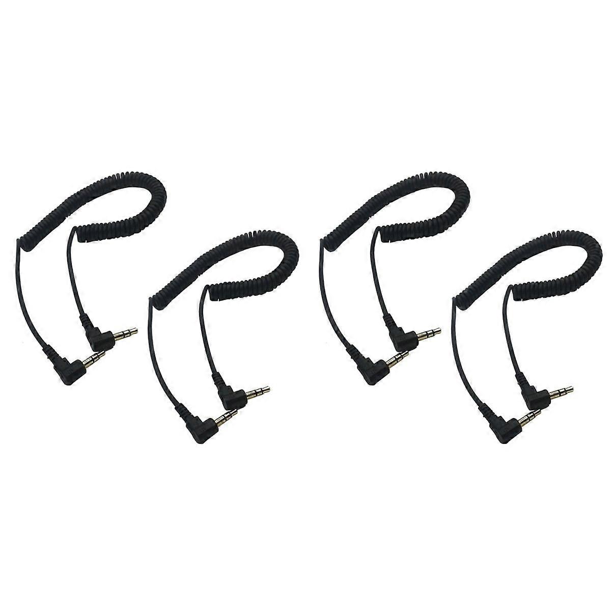 4 Pcs Headset Extension Cable Connectors Stereo Headphone Cords