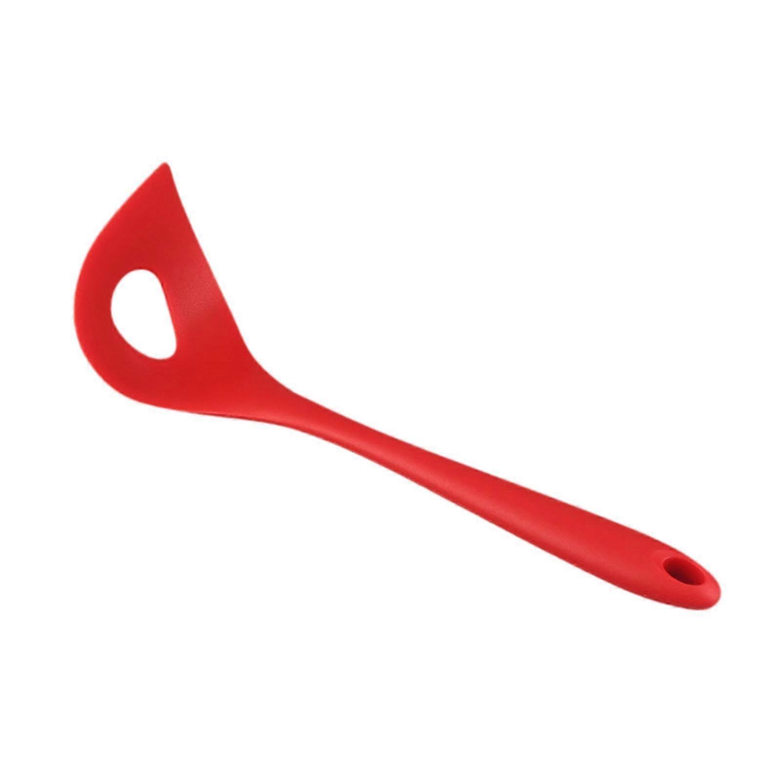 Meatball Maker Scoop with Ergonomic Handle Non Stick Silicone Press Spoon Tool, Red