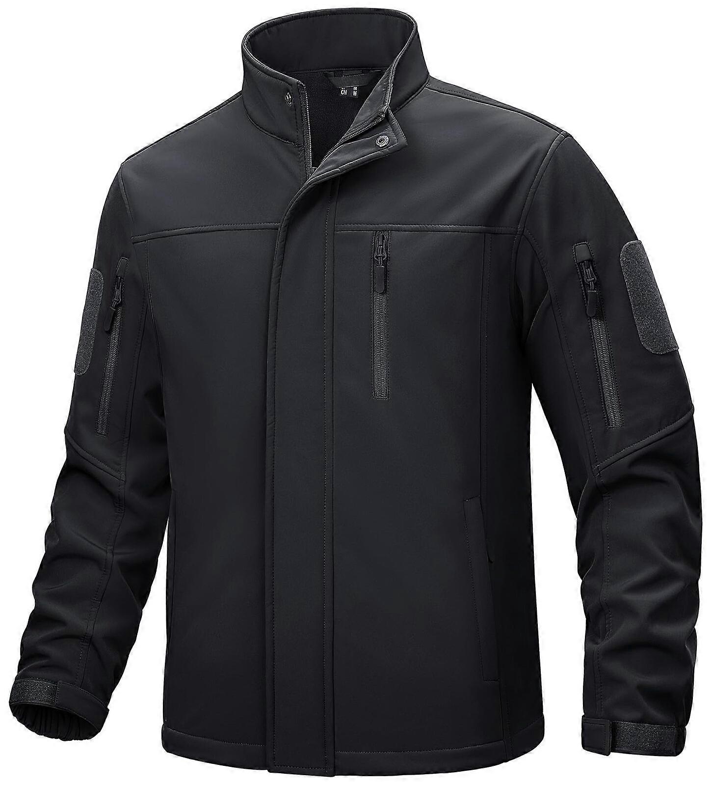 Men's Softshell Jacket Fleece Lined Water Resistant Windbreaker Lightweight Coat