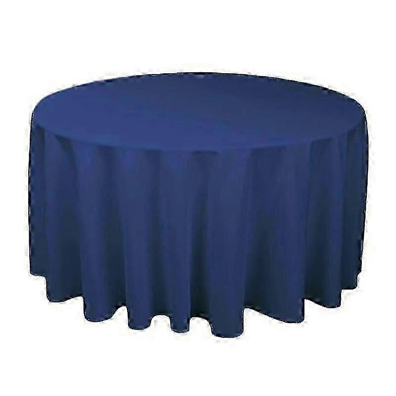 White round tablecloth for wedding party, polyester in black red blue gold