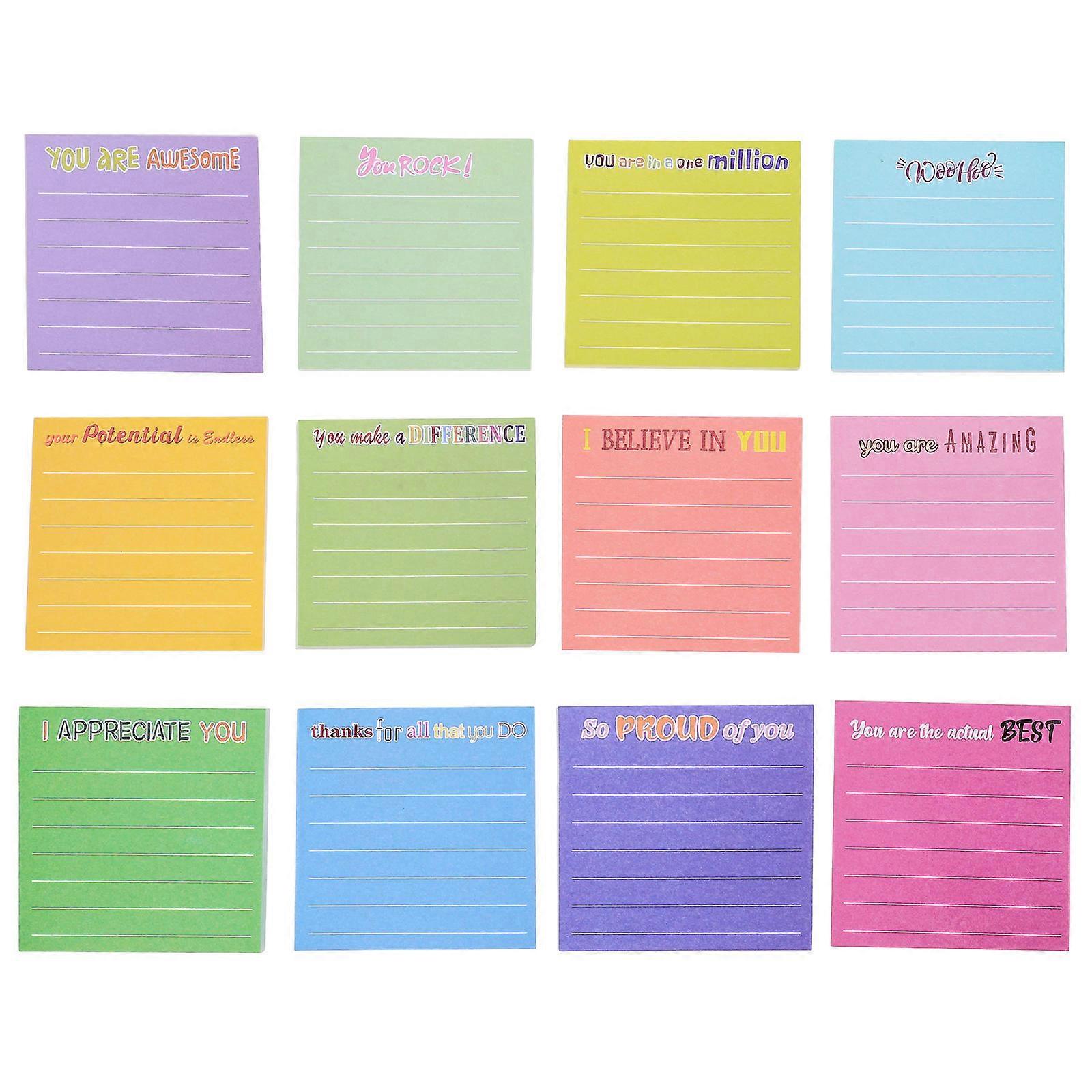 Assorted Color Pads for Memo Taking Perfect for School Office Use with Thick Smooth
