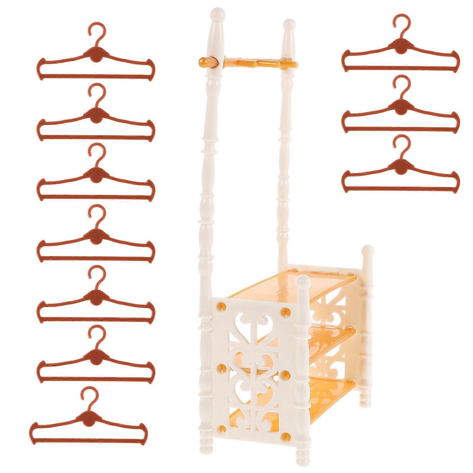 Doll Clothes Hanger Doll Garment Rack for Storage 1Set
