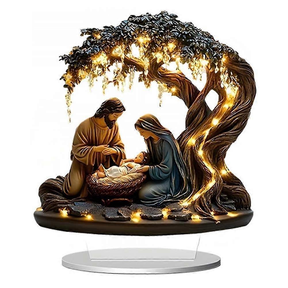 Weihnachtskrippe aus bruchsicherem Acryl für Zuhause, Kirche oder Tisch