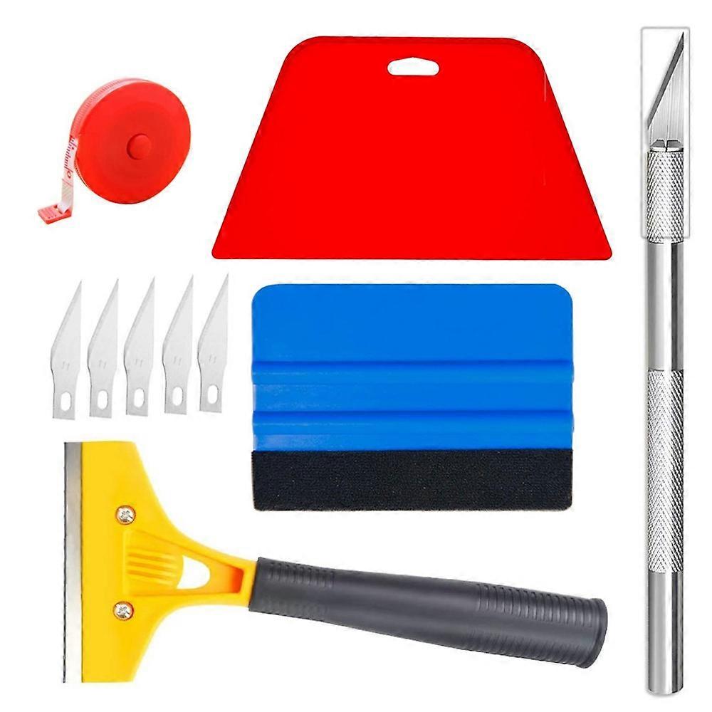 Wallpaper Smoothing Kit Car Vinyl Wrapping Tool Scraper 10 In 1