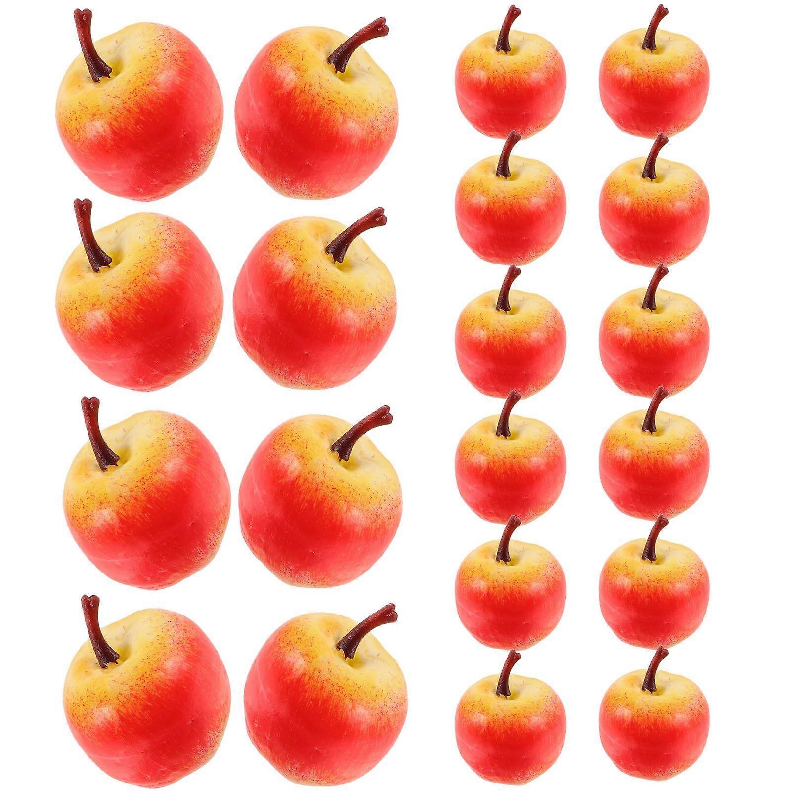 Artificial Fruit Set 50Pcs Realistic Foam Red Decor for Home Kitchen Display and Photography Props