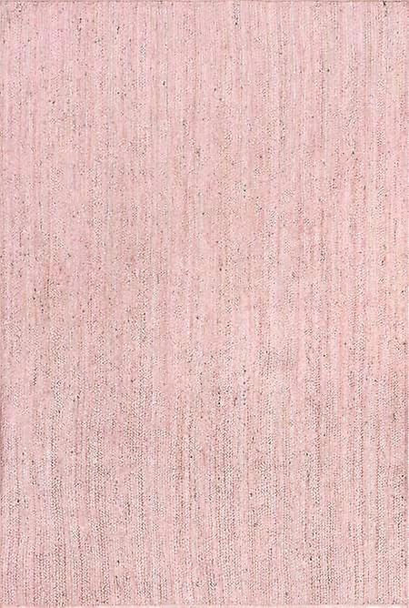 Pink Jute Braided Area Rug