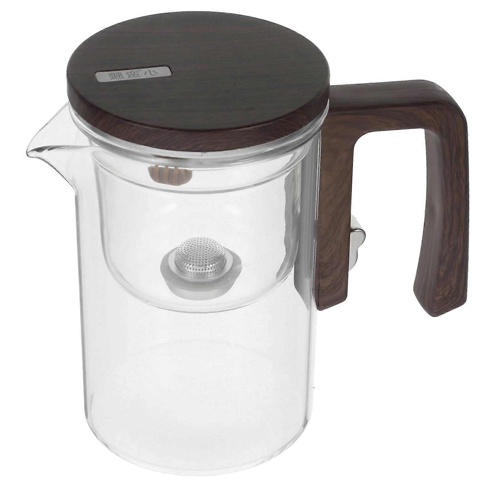 Glass Tea Kettle with Removable Infuser for Brewing 520Ml Brown