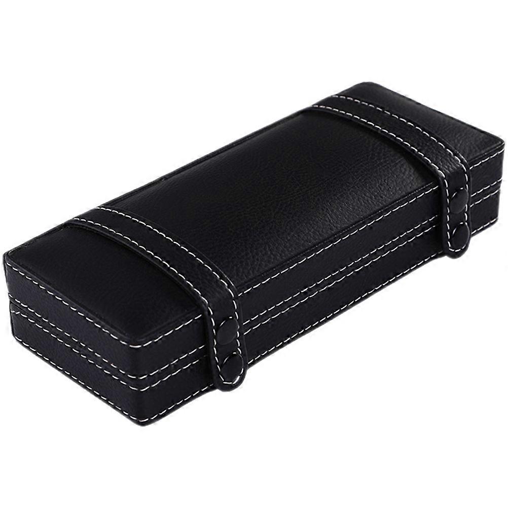 Delicate Pen Case Pen Box for Storage in Black PU Material