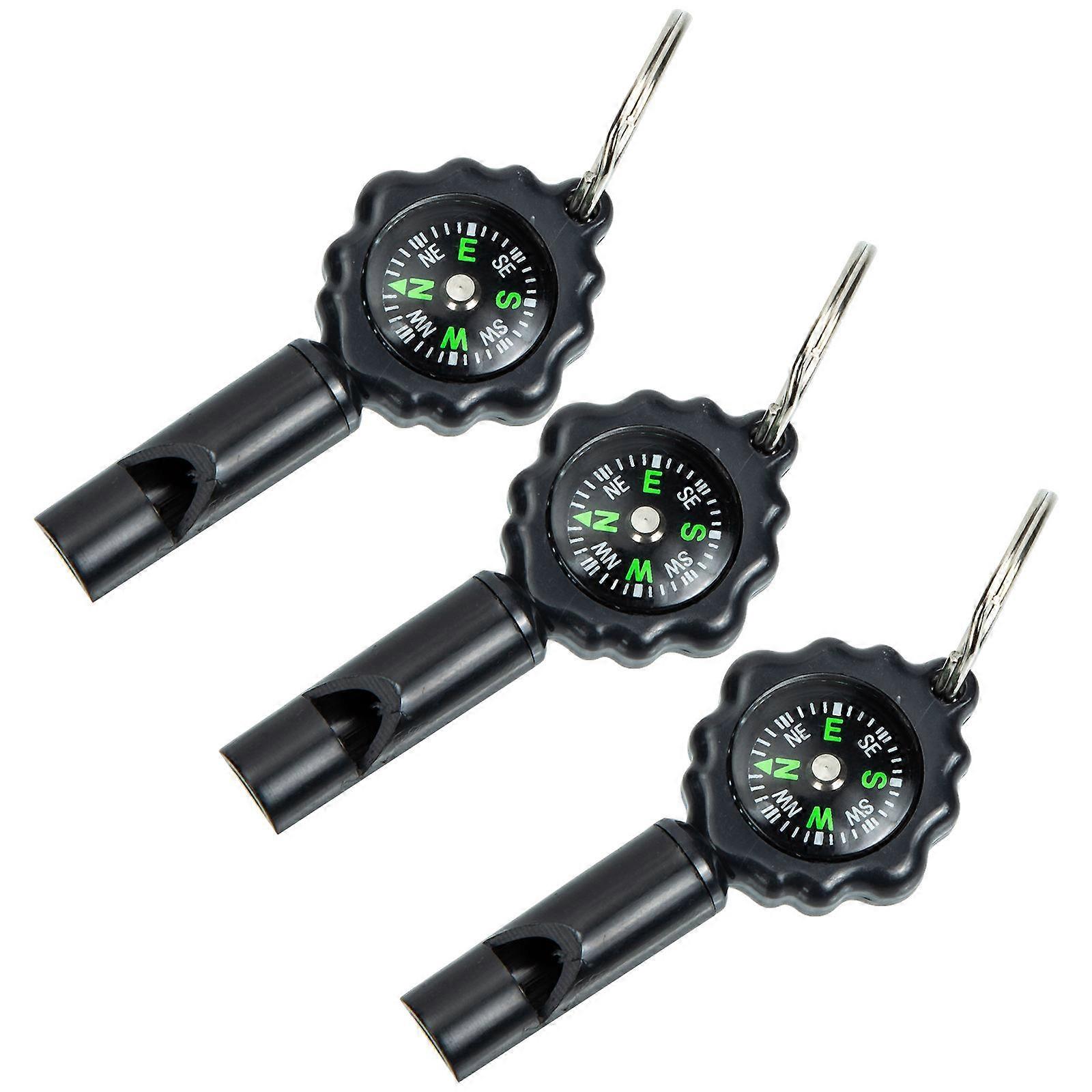 Multi-Function Whistle Outdoor Whistles with Lanyard 3Pcs for Hiking