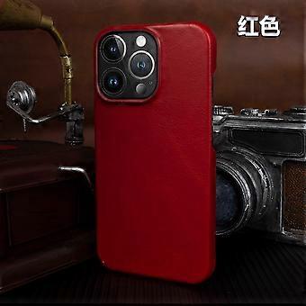 Case For Iphone 13 Mini Red High-end Leather No8394