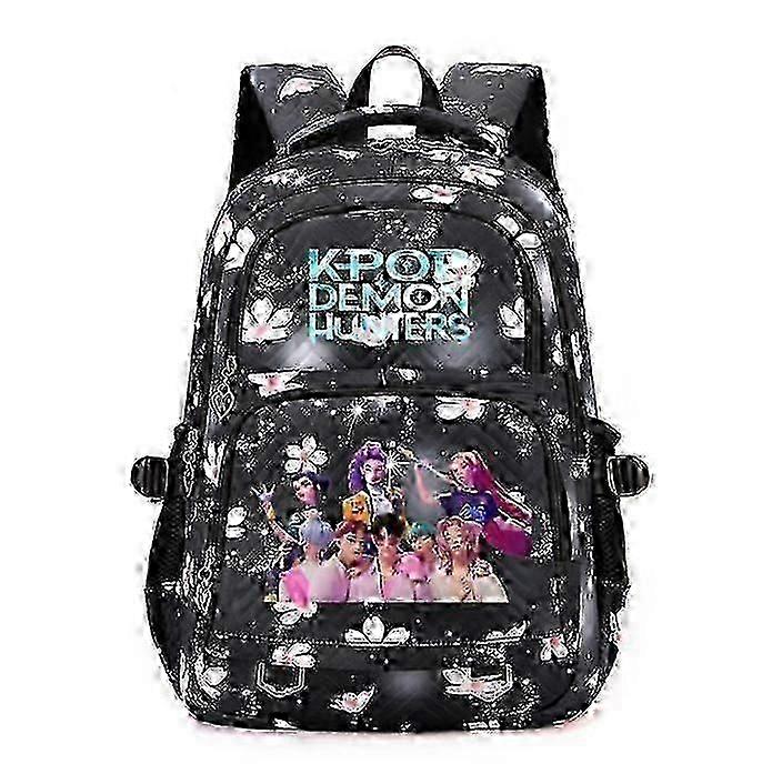 Kpop Demon Hunters Print Backpack Students Schoolbag _e A
