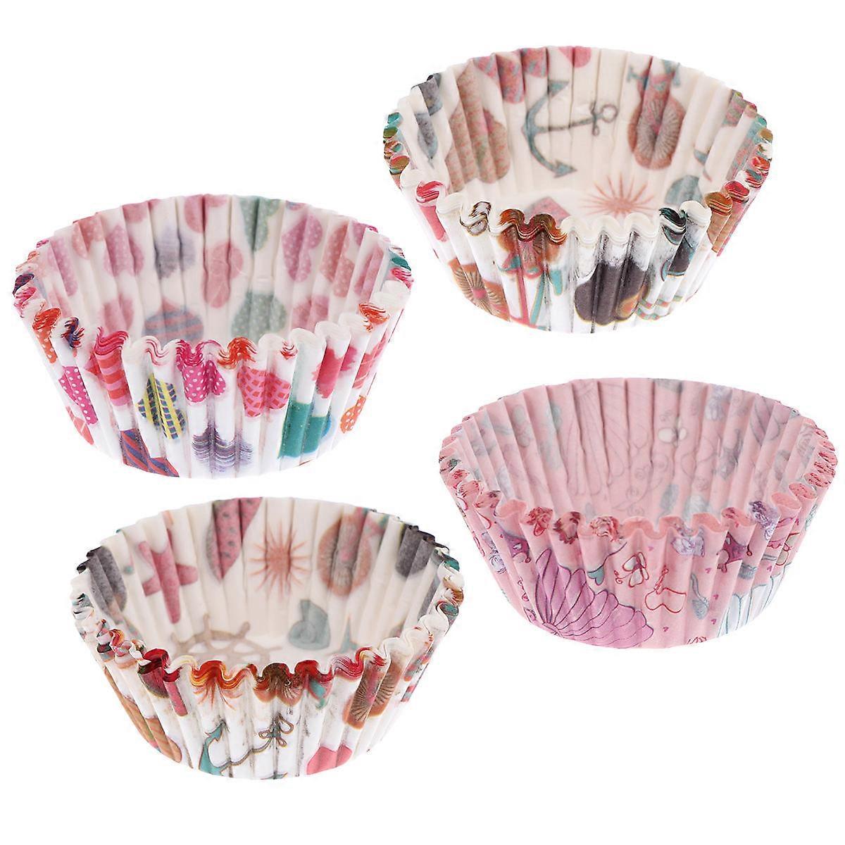 Assorted Color Paper Cupcake Wrappers Oilproof and Sturdy for Baking Use 400 Pieces