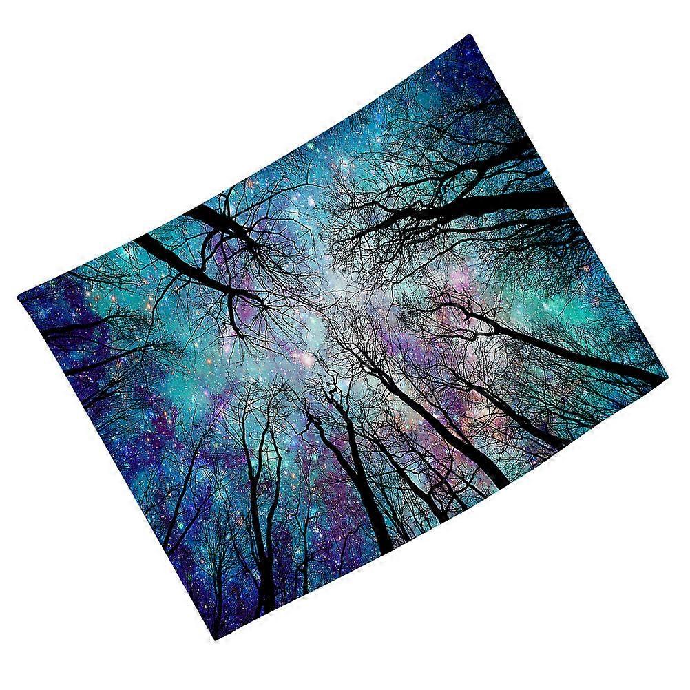Wall Tapestry Night Backdrop for Home Decor 1Pcs Blue Plush
