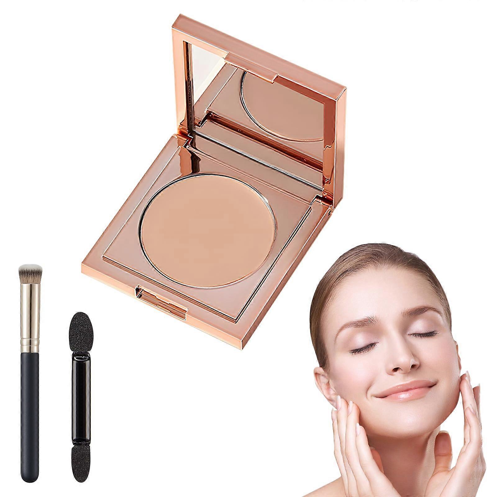 Undereye Concealer for Light Skin 01, Full Coverage Dark Circles Corrector with Brush