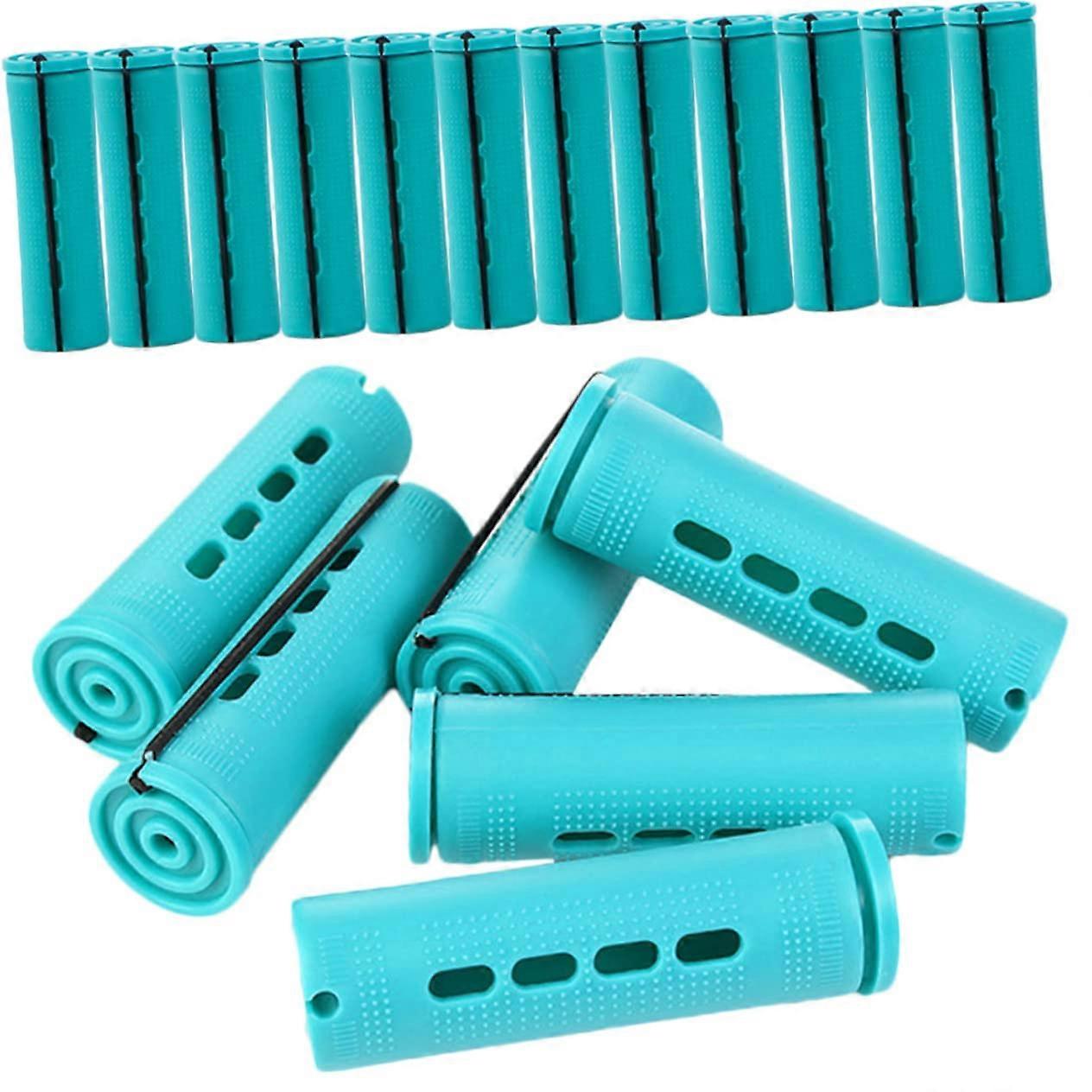 18pcs Automatic Rotating Hair Curlers No Heat Self Grip Rollers for Volumizing Styling