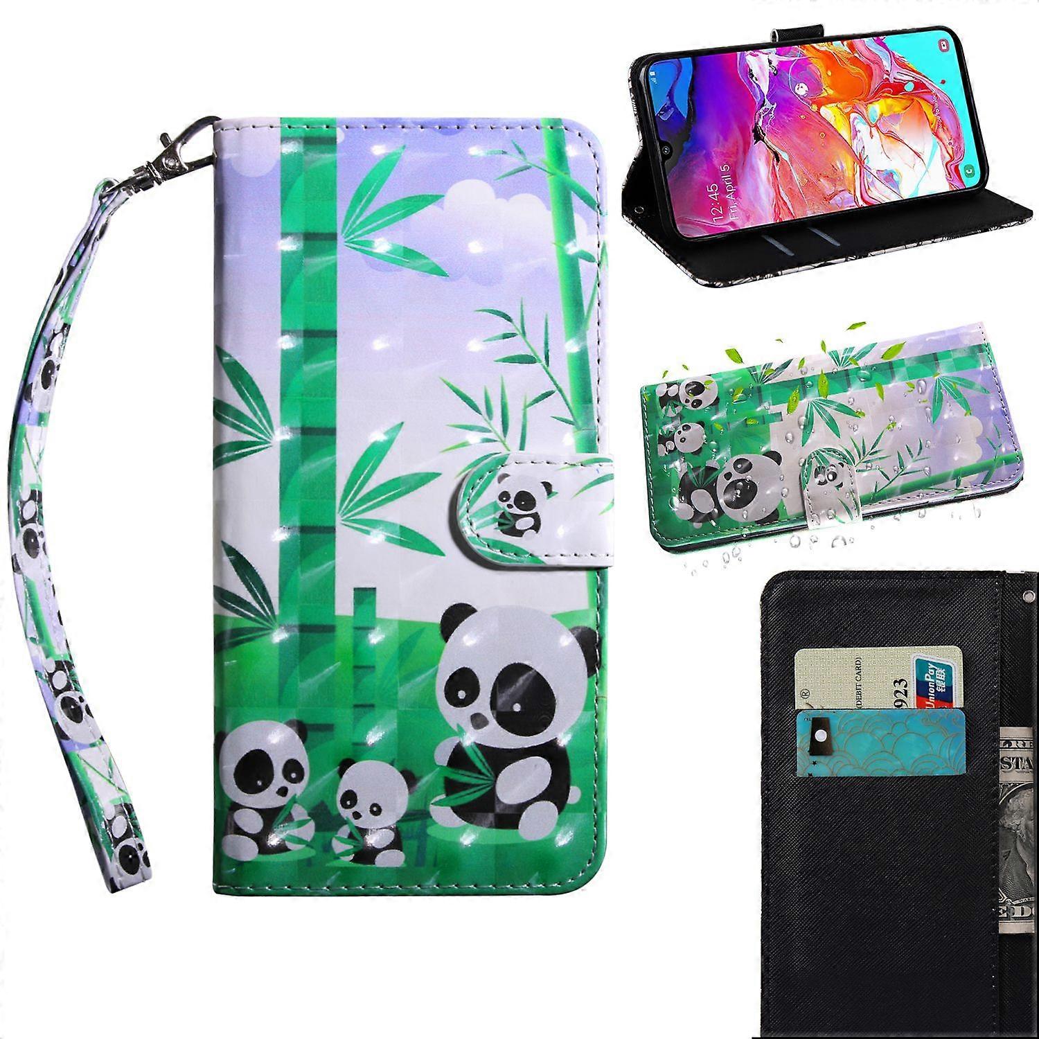 Pattern Printing Light Spot Decor Wallet Stand Leather Case for Samsung Galaxy A70