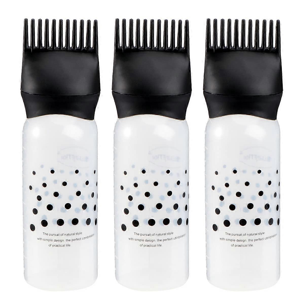 Hair Dye Applicator Bottle Set with Root Comb for Precise Root Application and Even Hair Coloring