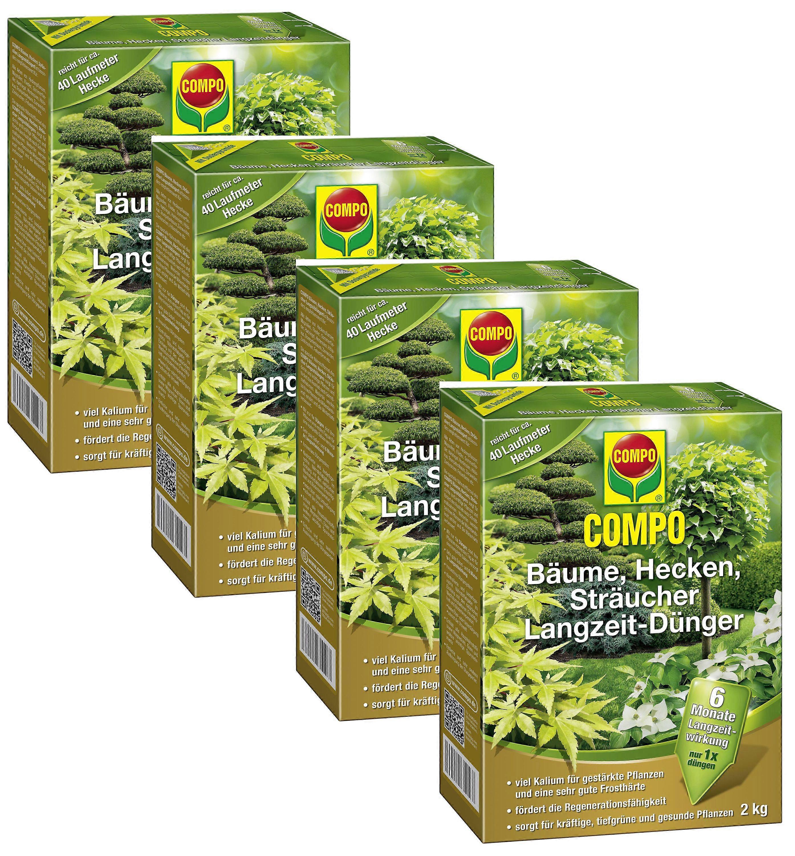 4 x COMPO trees, hedges, shrubs Long-term fertilizer, 2 kg