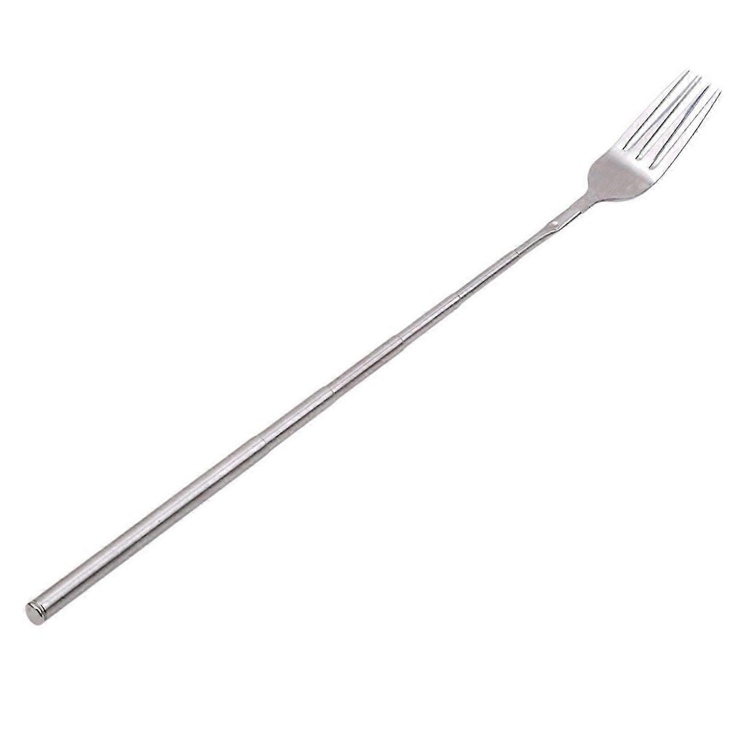 Stainless Steel Extendable Dessert Fork Multifunctional Reusable Fork for Dinner Cafe