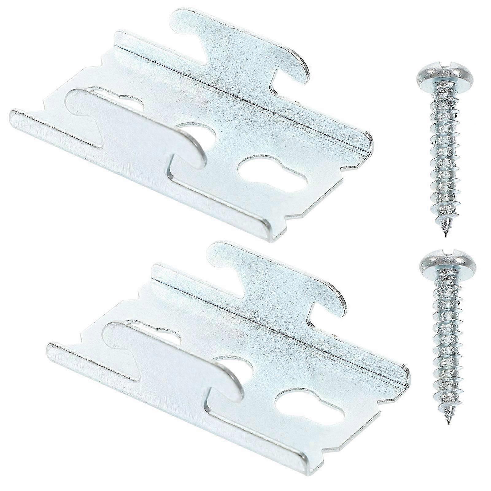 Iron Curtain Rod Brackets Double Rod Mounting Bracket for 6Sets Silver