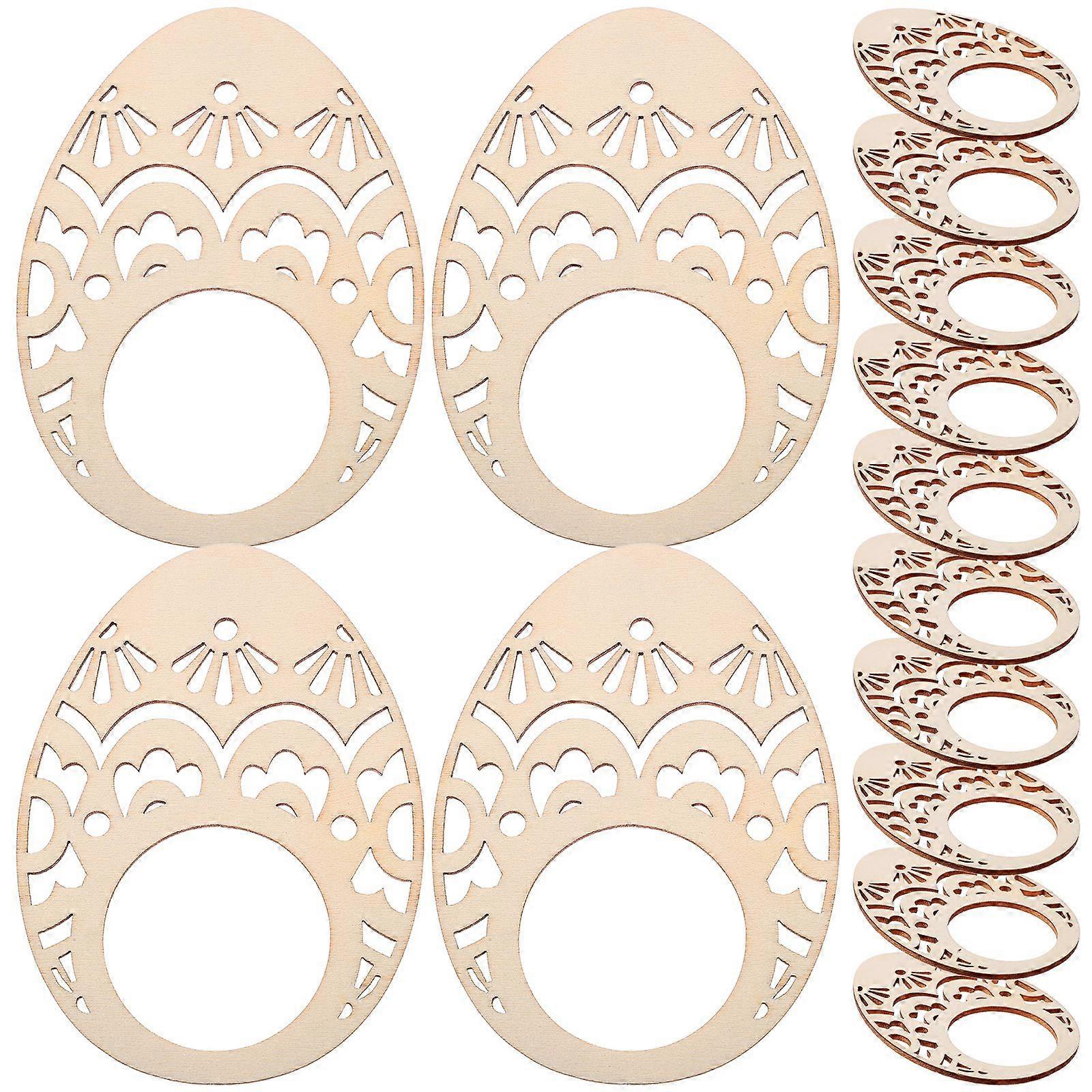 20Pcs Easter Themed Napkin Rings Egg Shaped Napkin Buckles for Spring Wedding Dinner Table