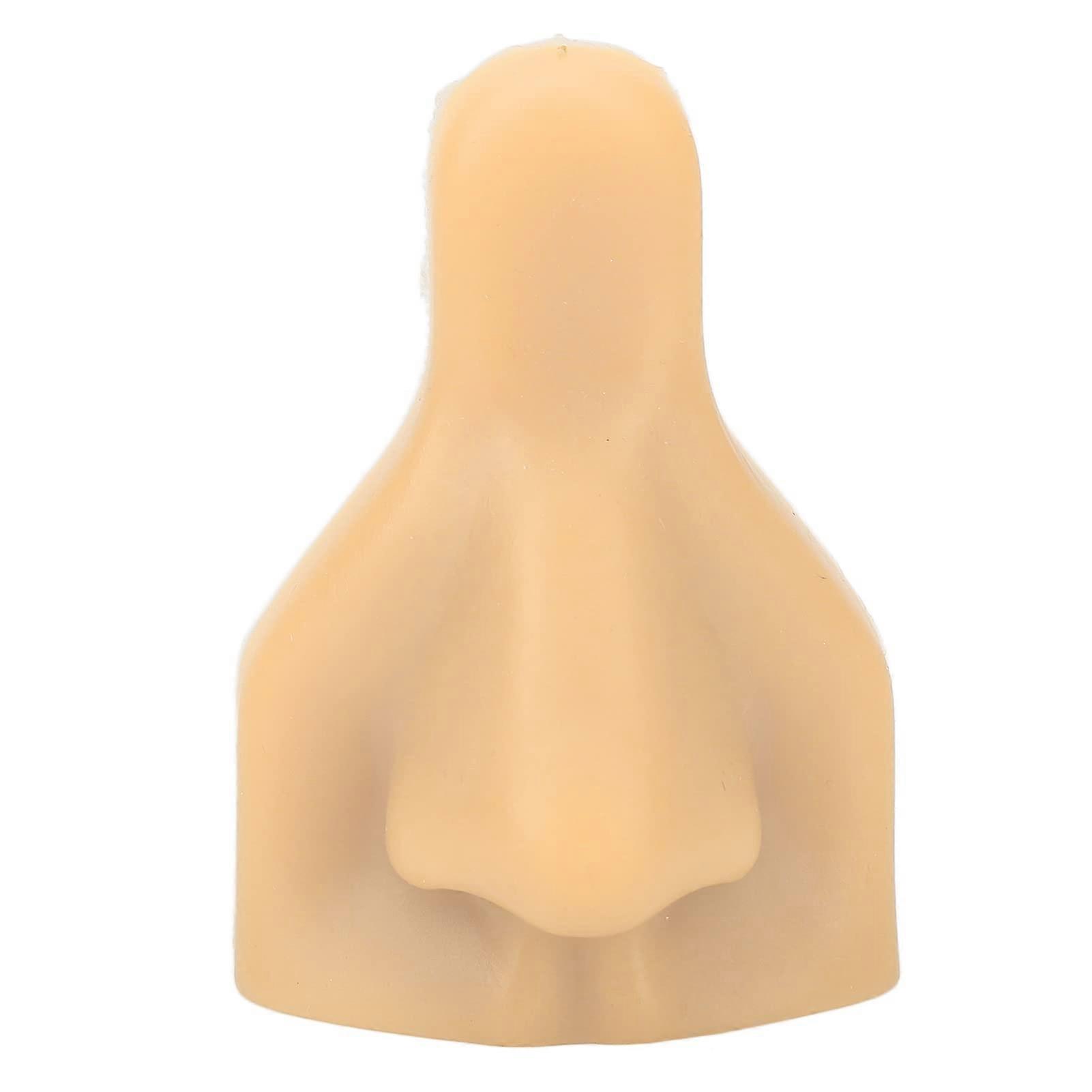 Silicone Nose Model Light Skin Tone with Realistic Texture for Piercing and Suture Practice