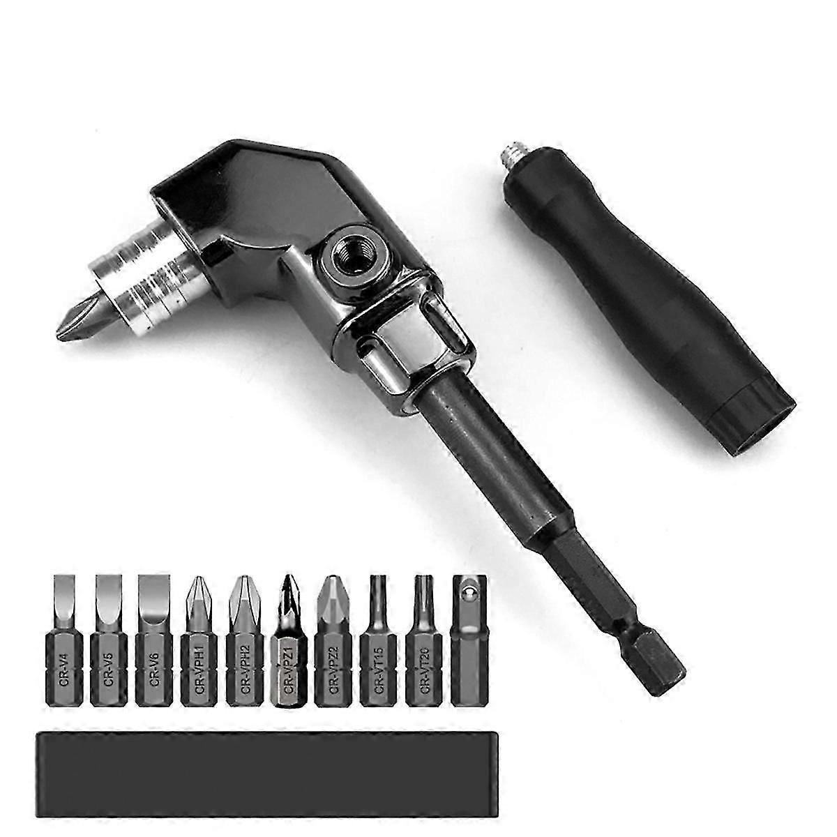 Self-Locking 90 Degree Right Angle Screwdriver Holder Drive Bit Angle Extension Electric Screw Driv