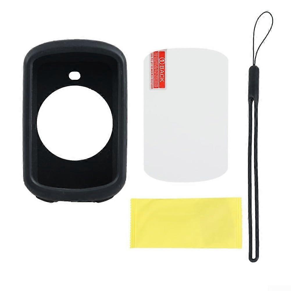 Tempered Glass Screen Protector and Shockproof Silicone Case for Garmin Edge 530