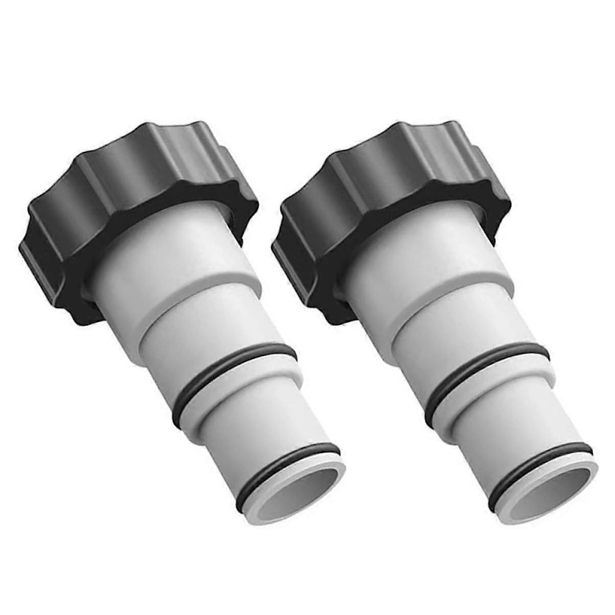 2pcs Pool Pump Adapter Hose Connector Easy Install Universal Filter Pump Replacement with Secure Sealing