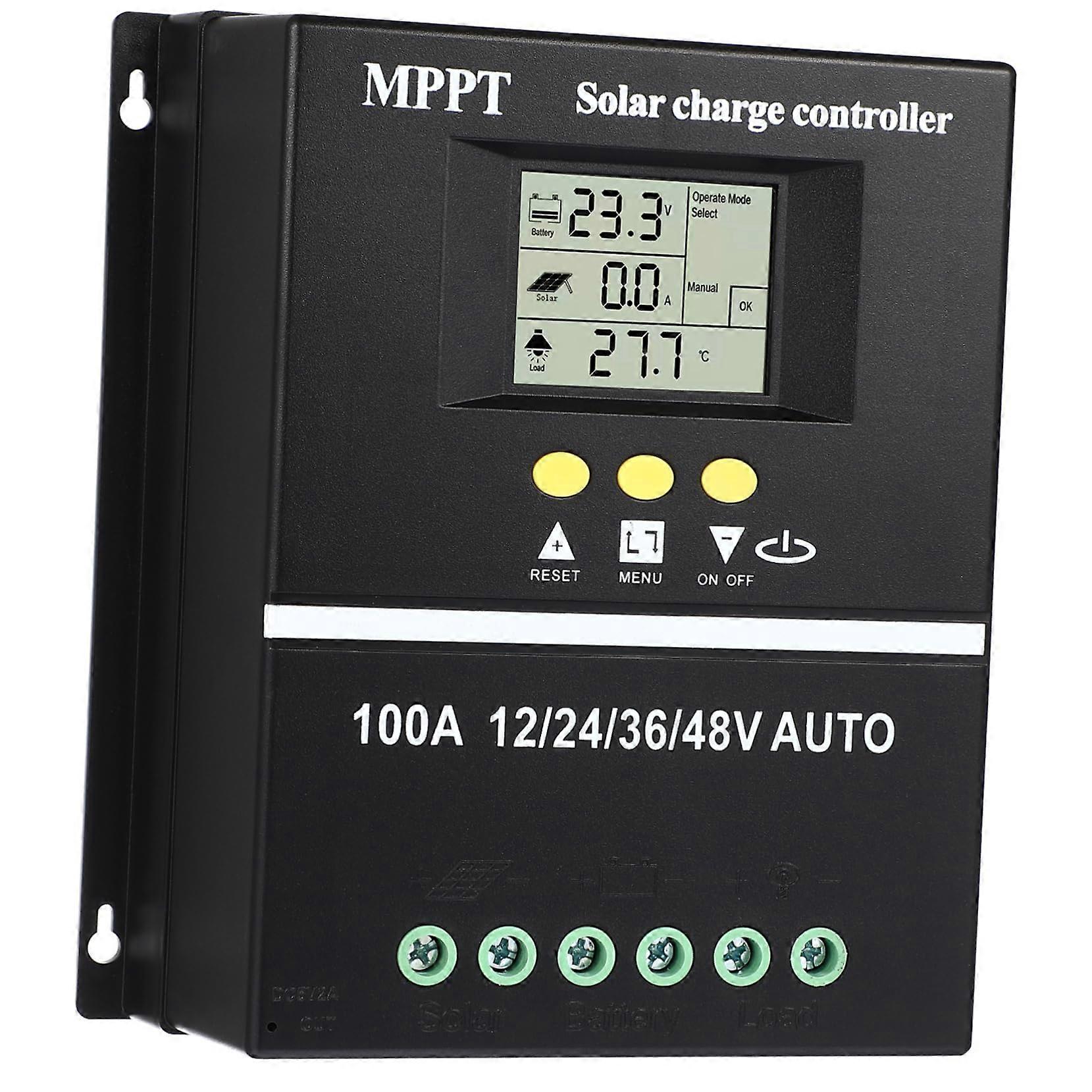 100A MPPT Solar Charge Controller 12V 24V 48V Regulator with LCD Display  Efficiency