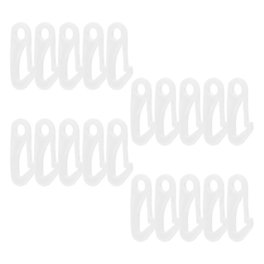 Outdoor Flag Display 20 Pcs Plastic Hook Shape Flagpole Attachment Hardware For General Users