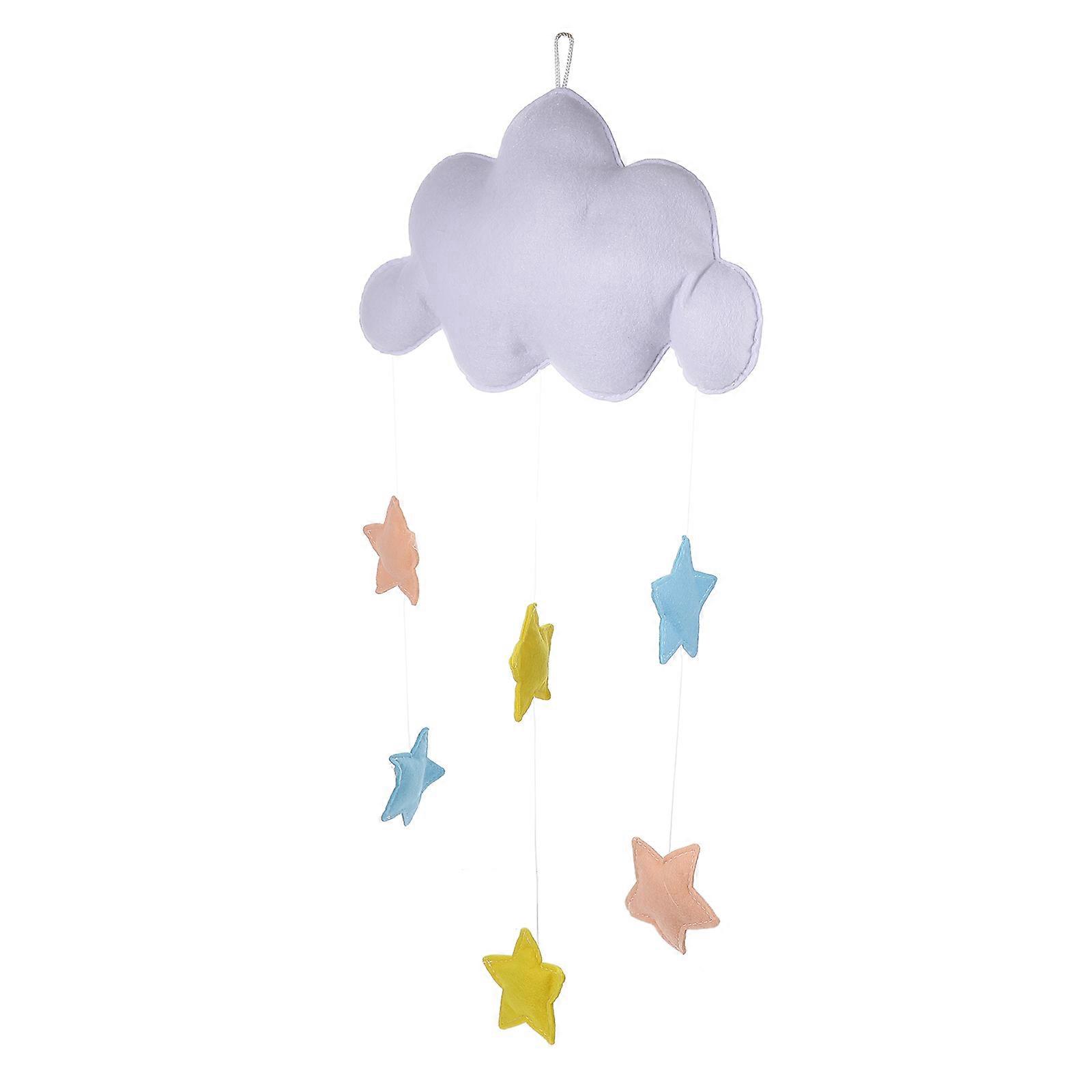 Cloud Hanging Decorations Felt Cloud Star Wall Hanging Decoration for Nursery