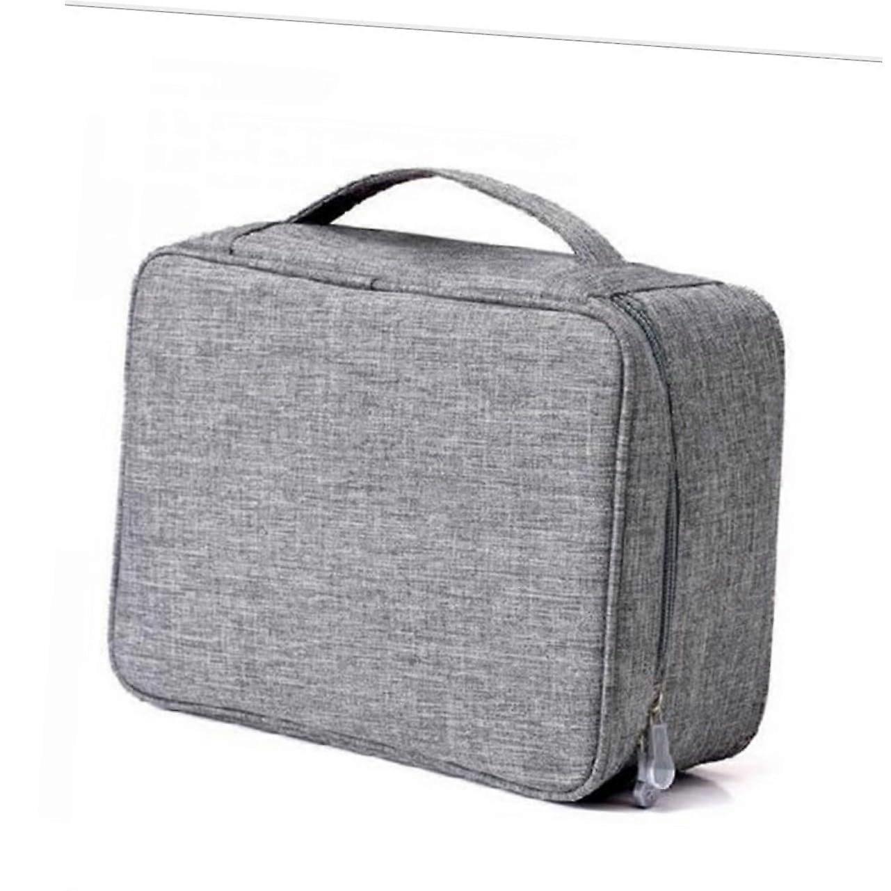 Travel Electronics Organizer Canvas Pouch with MultiCompartment Design for Digital Accessories