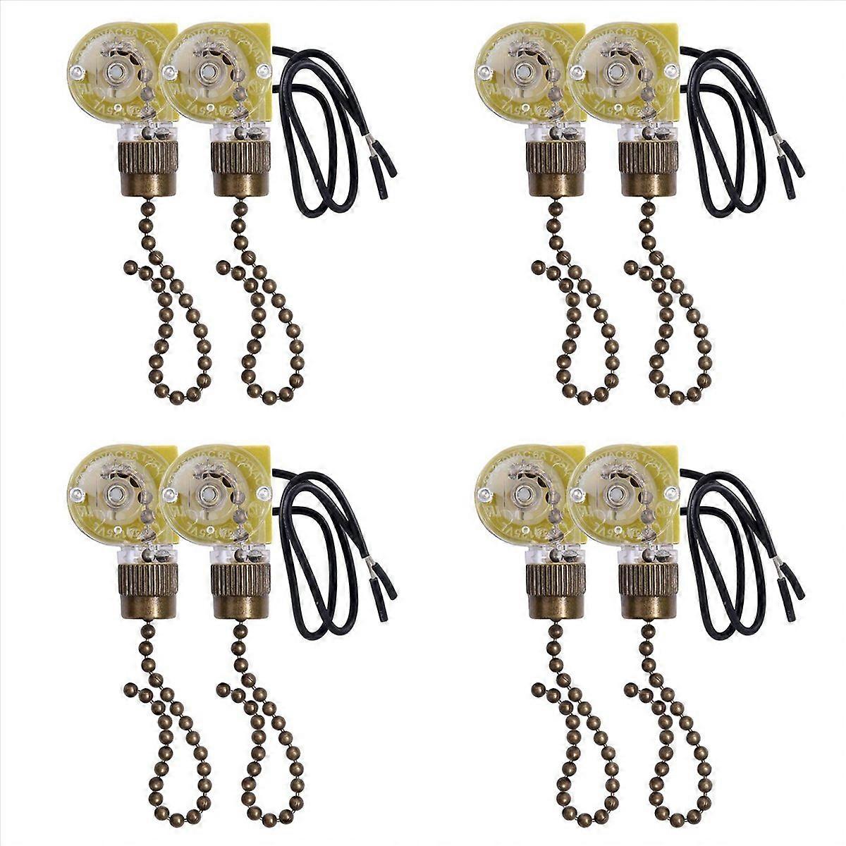 Ceiling Fan Light Switch ZE-109 Two-Wire Light Switch with Pull Cords for Ceiling Light Fans Lamps 2