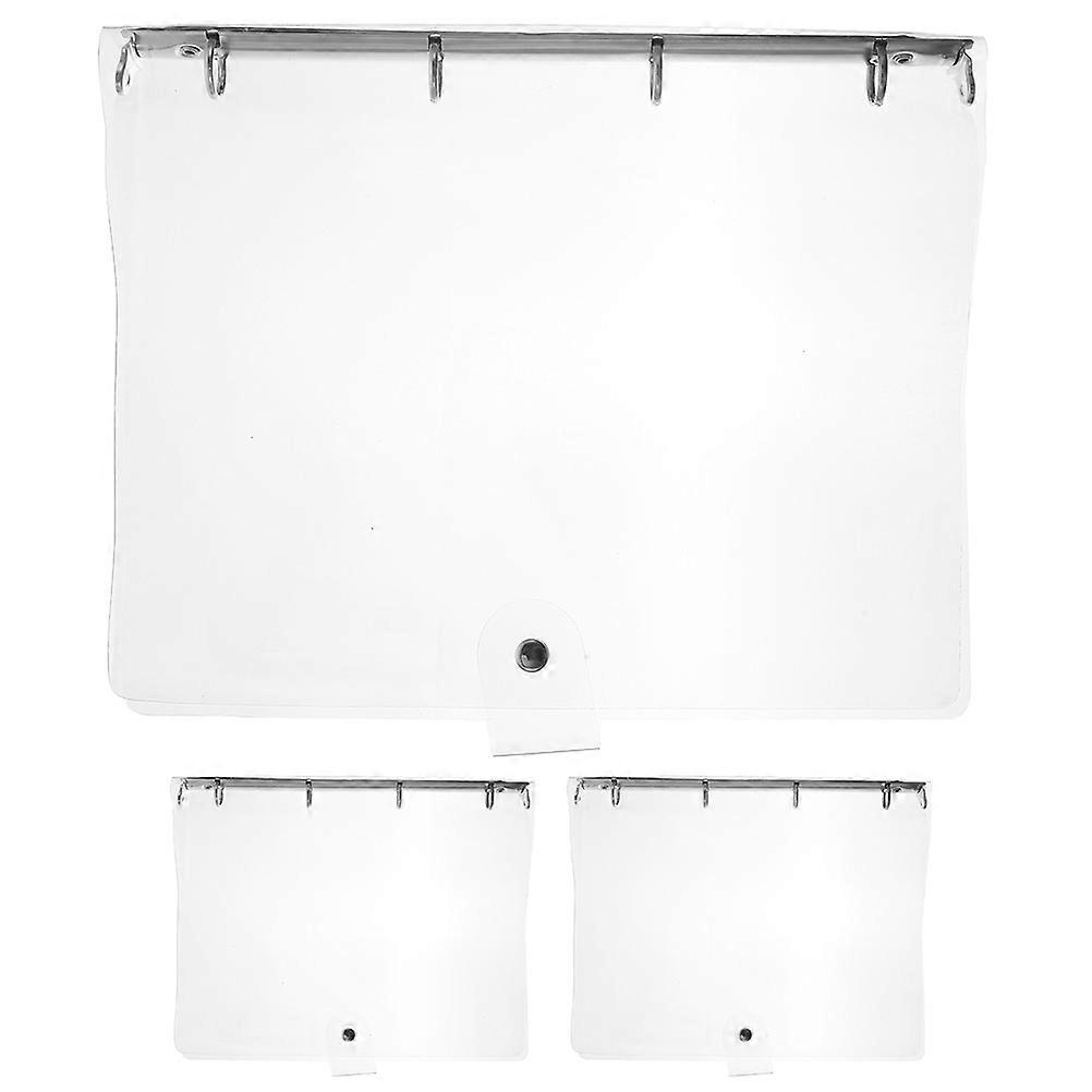 Plastic Clear Binder Folder for Document Protection 3Pcs Transparent Files