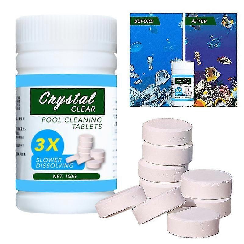 100pcs Pool Cleaning Tablet Effectively Purify Water Pool Foaming Cleaners
