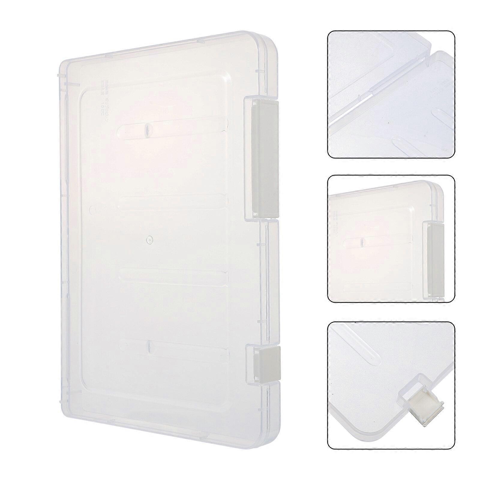 Document File Plastic Storage Box 1Pcs 9.5X6.7X0.8in