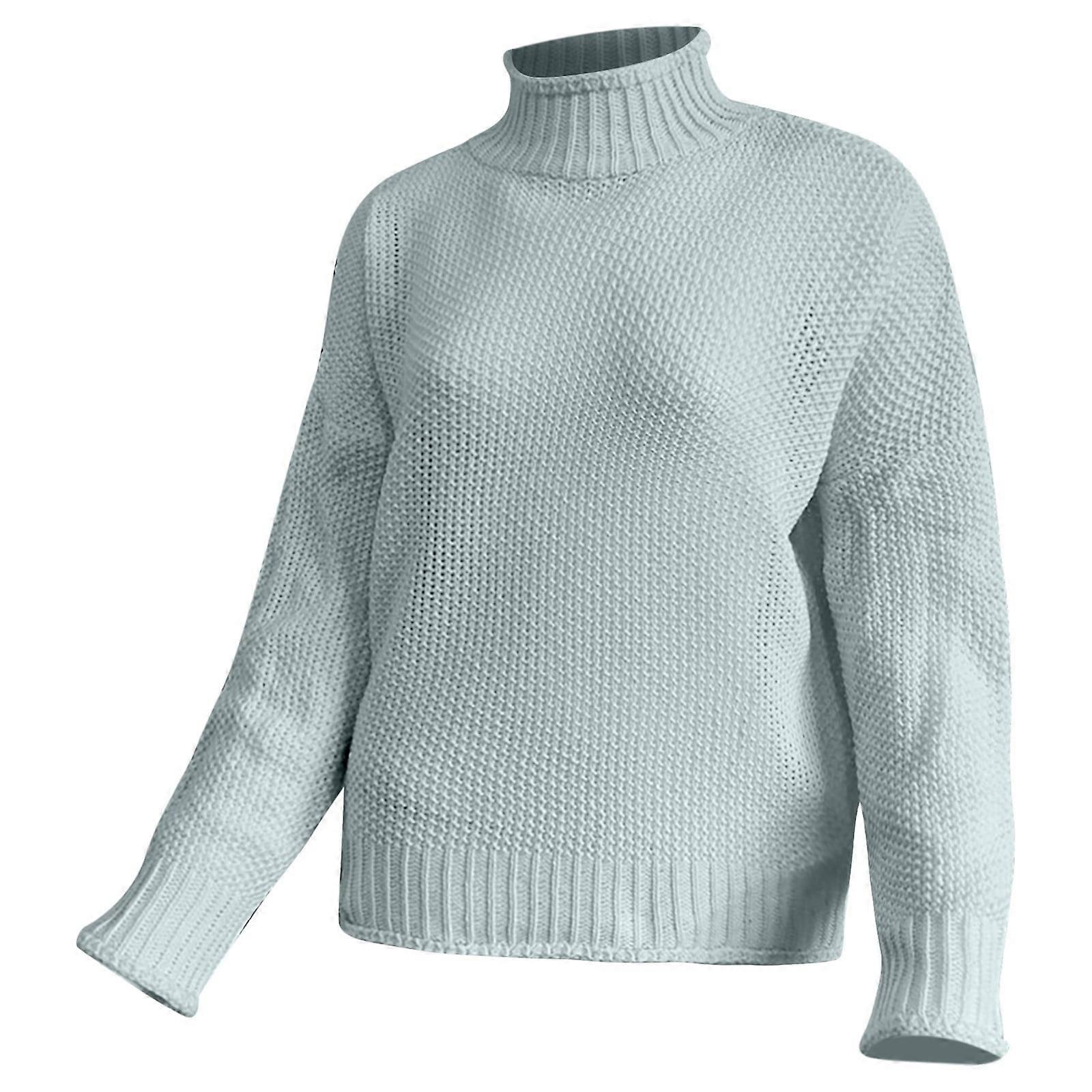 Women's Knit Sweater Thick Thread Solid Fall Winter Sweater Pullover