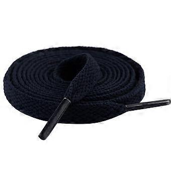 P Dunkelblaue flache Schnürsenkel für Sneaker und Stiefel, 100 cm Länge, 2er-Set
