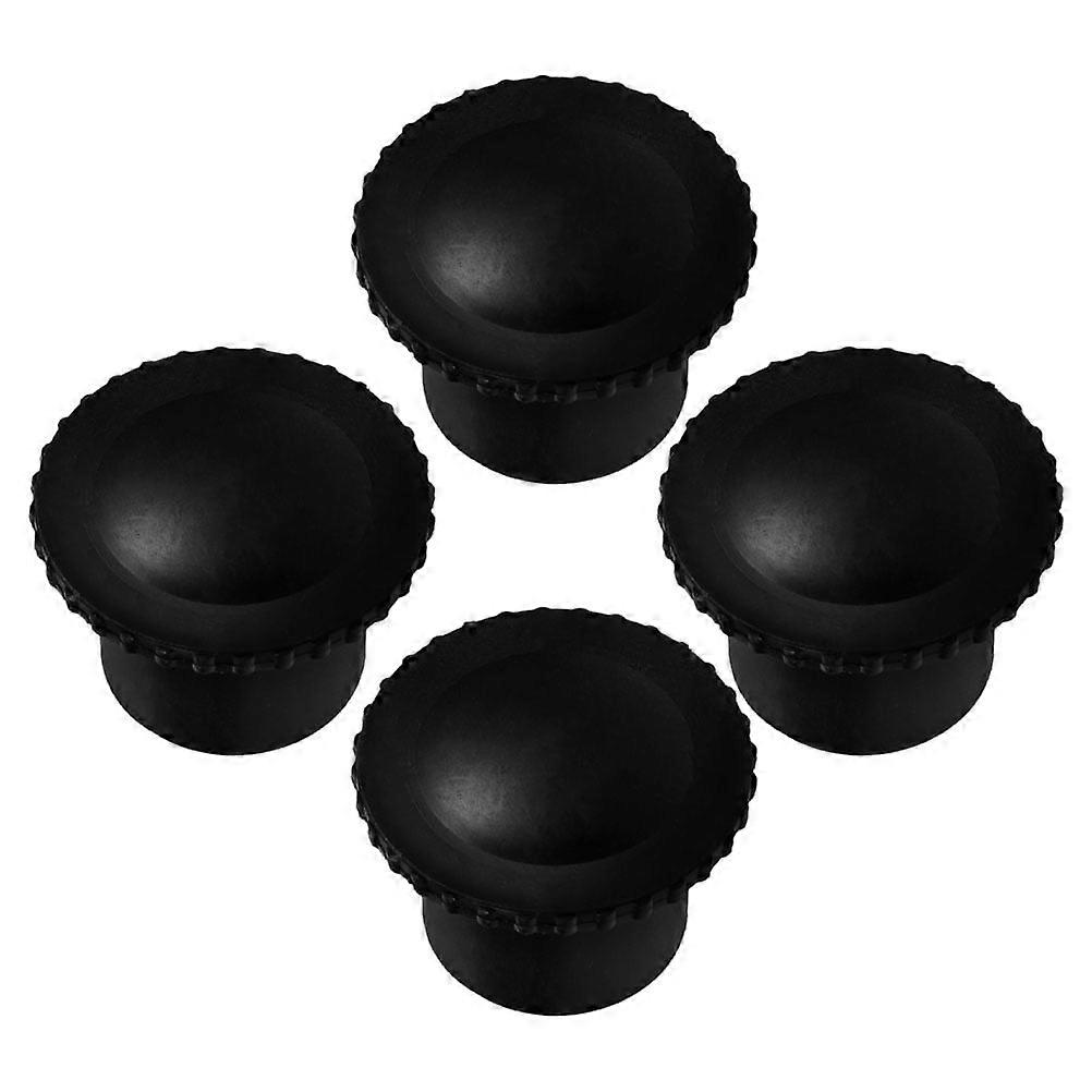 Curtain Finials Ends Only Black PP 4Pcs