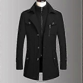 Trench Coat for Men Woolen Coat for Men Jackets for Men Fashion Jacket&coat Mens Coat Double Collar Coat Cold-proof Jacket Suits