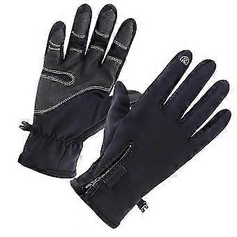 Cycling Gloves for Winter 1Pair Men Touch Screen Black Windproof