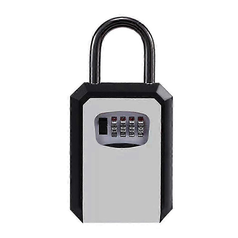 4Digit Code Box Wall-Mounted Password Key Box No-Drilling Required B