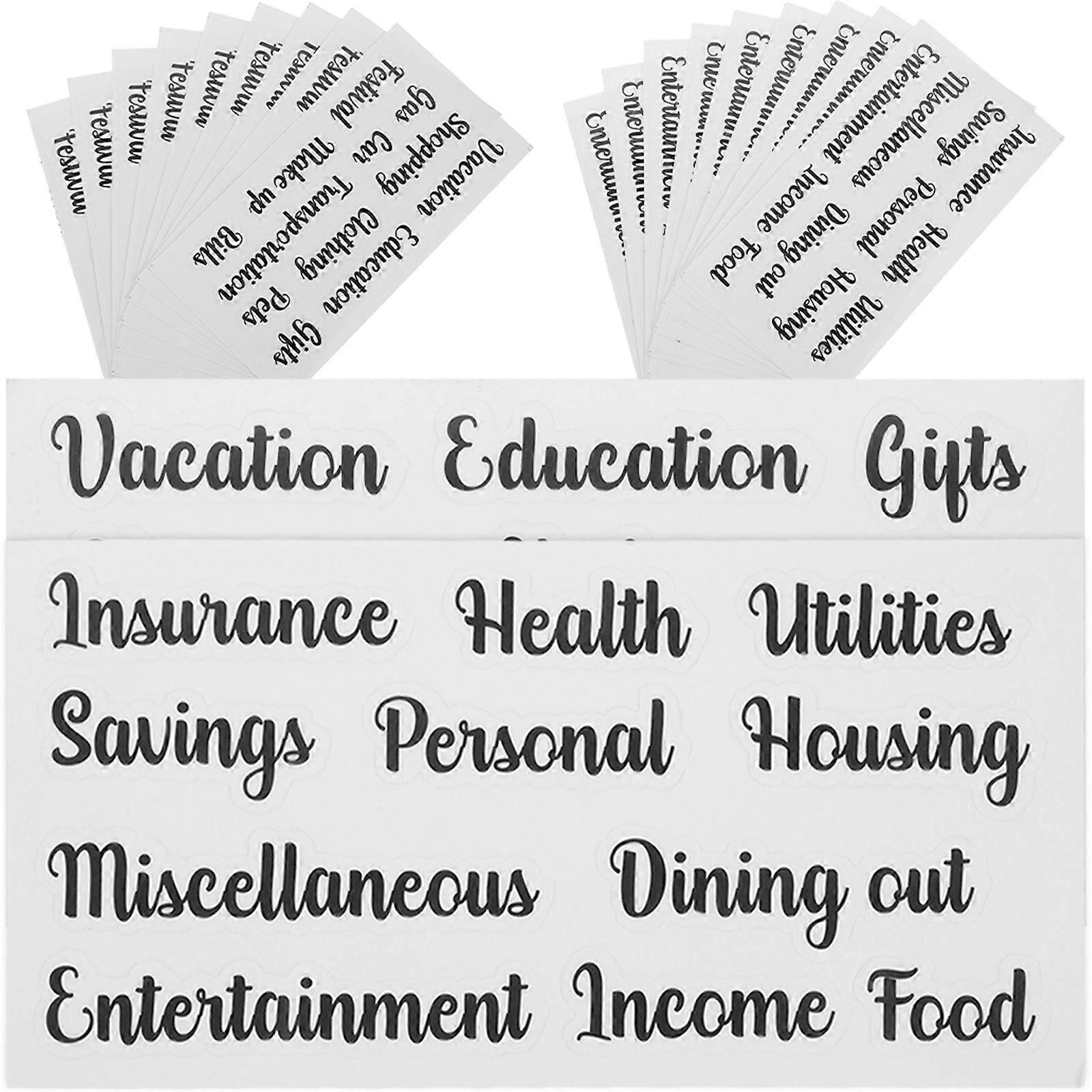 Classifying Budget Label Budget Sticker for Daily Use 10Sets
