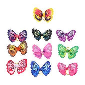 Festival Dog Decor Pet Hair Bow with Elastic Band 30Pcs for Pet Use