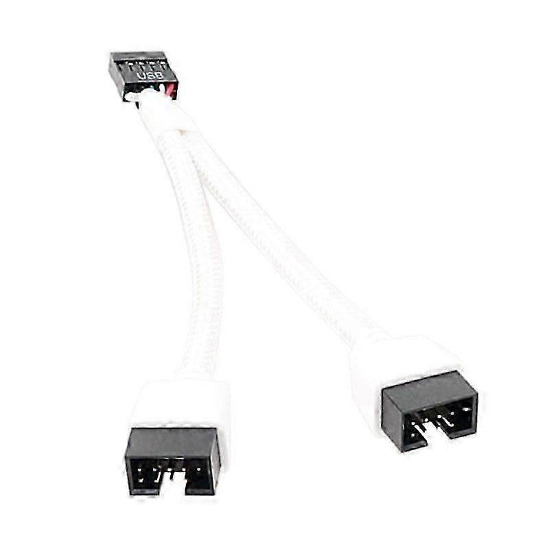 USB 2.0 9Pin to 2x 9 Pin Shielded Cable, Eliminates Interference