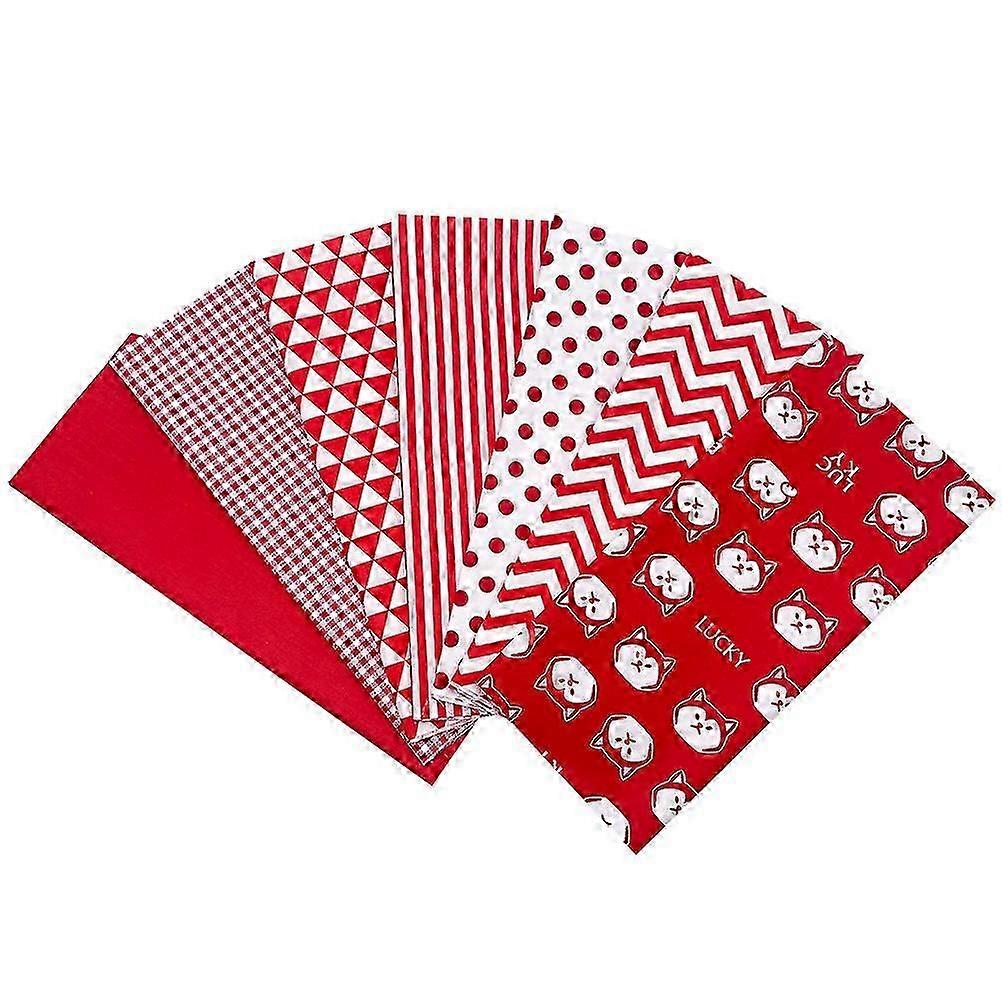 Printed Cotton DIY Cloth | 7Pcs Patchwork Fabric for Sewing & Craft Projects