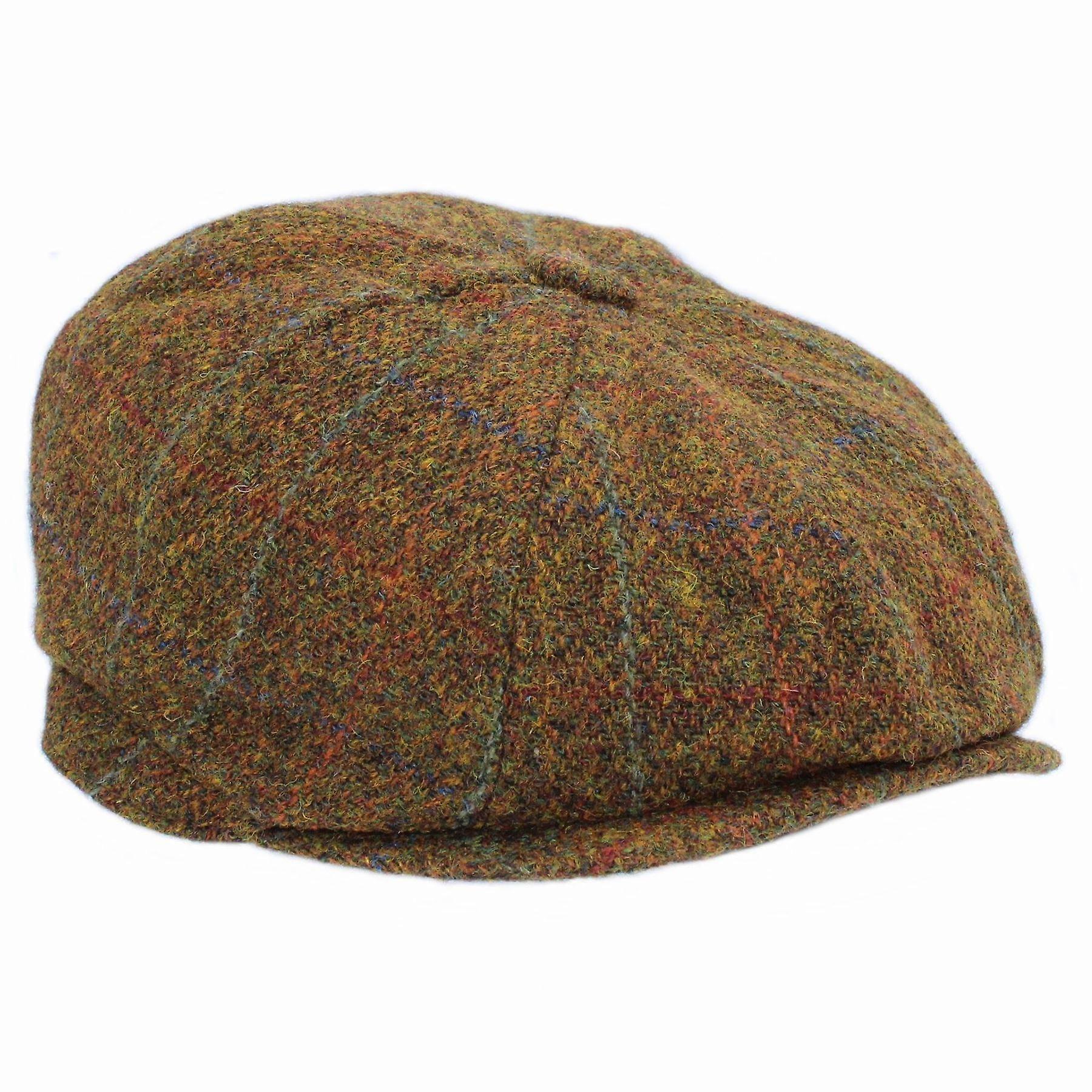Brodick Harris Tweed 8-Piece Cap ZH293 Rust